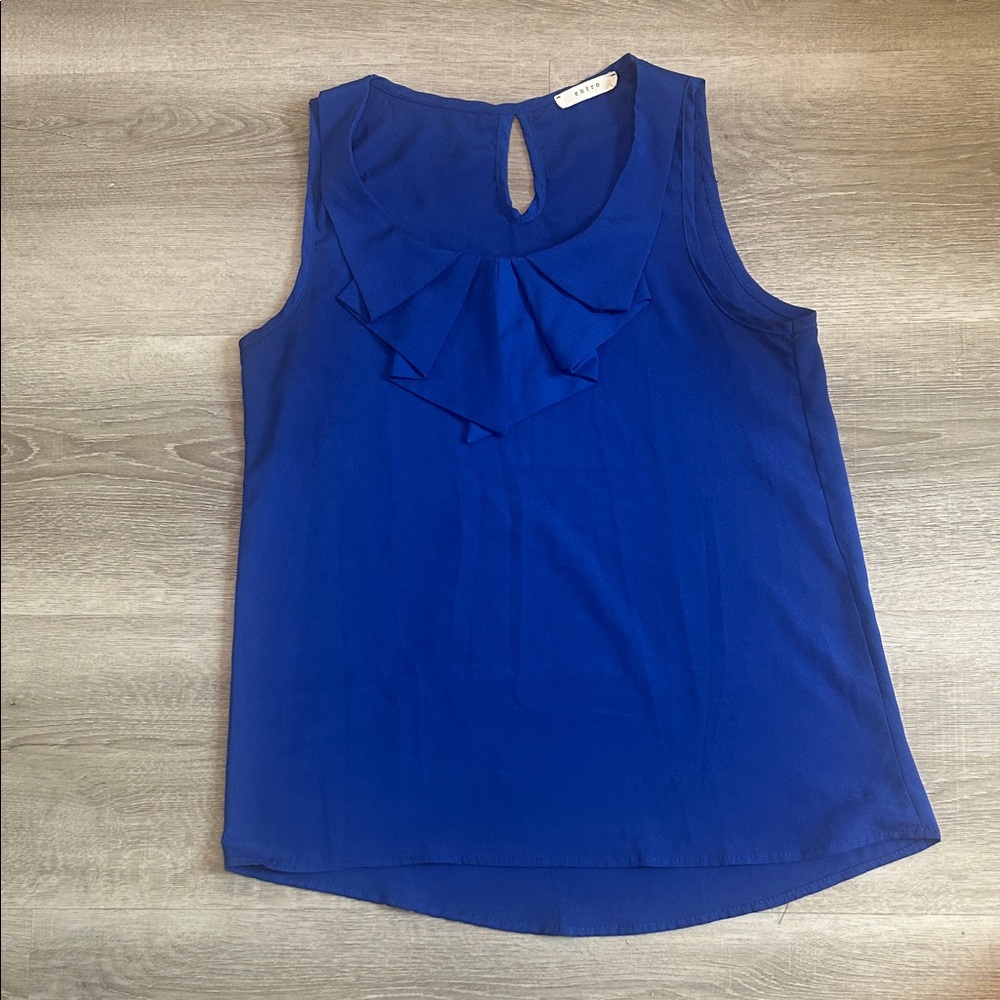 Entro Sleeveless Top Blue Size Small